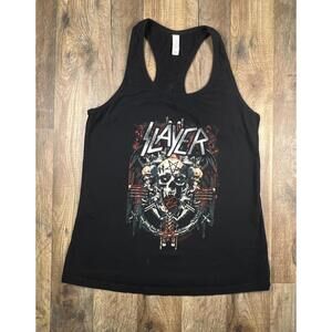 Slayer Tour Band Music Racerback Slim Medium Tank Sleeveless Skull Metal.